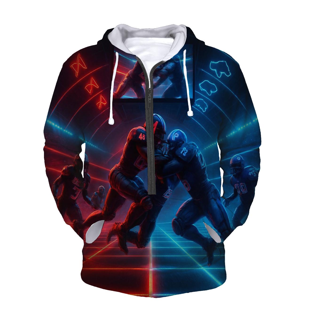 Neon Night Dome Showdown zip-up hoodies