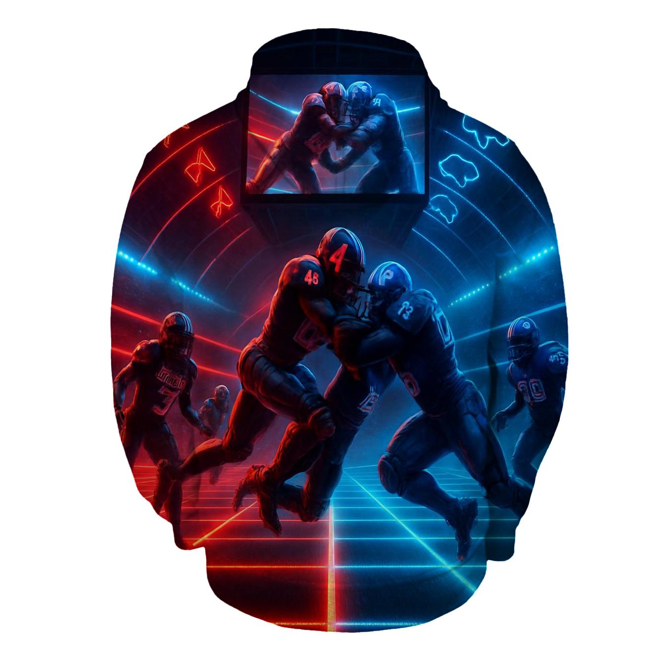 Neon Night Dome Showdown zip-up hoodies