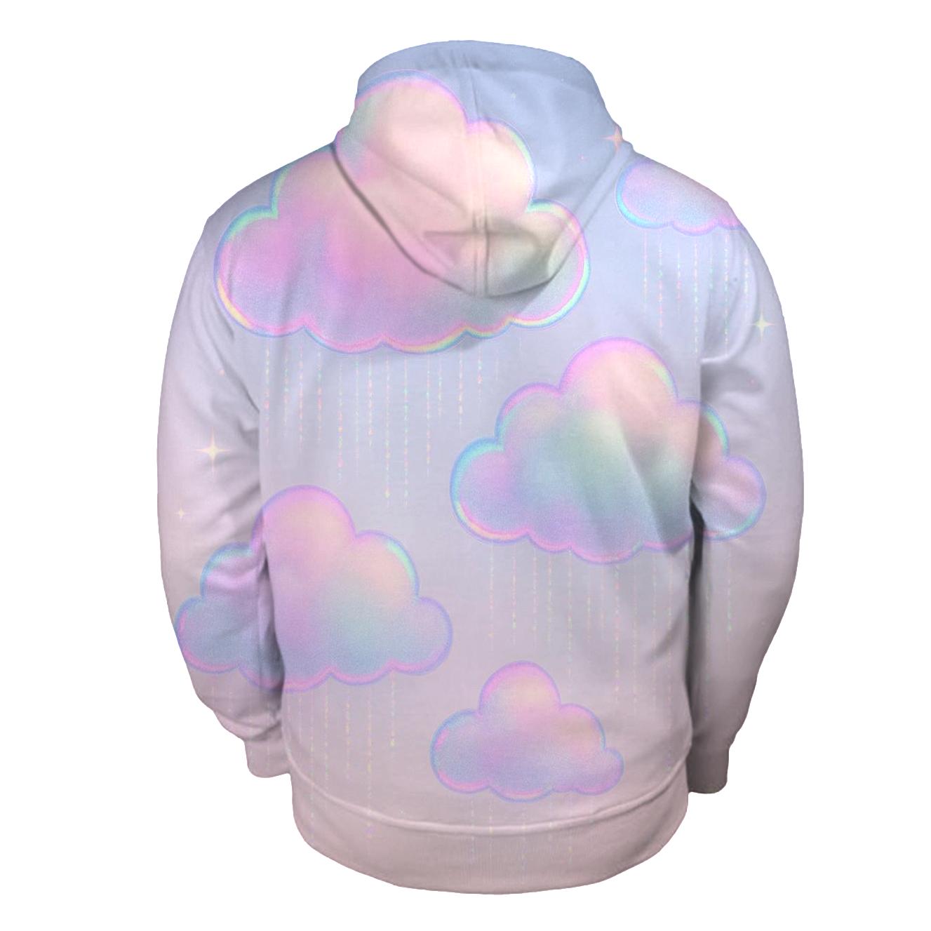 Pastel Hologram Cloudburst zip-up hoodies