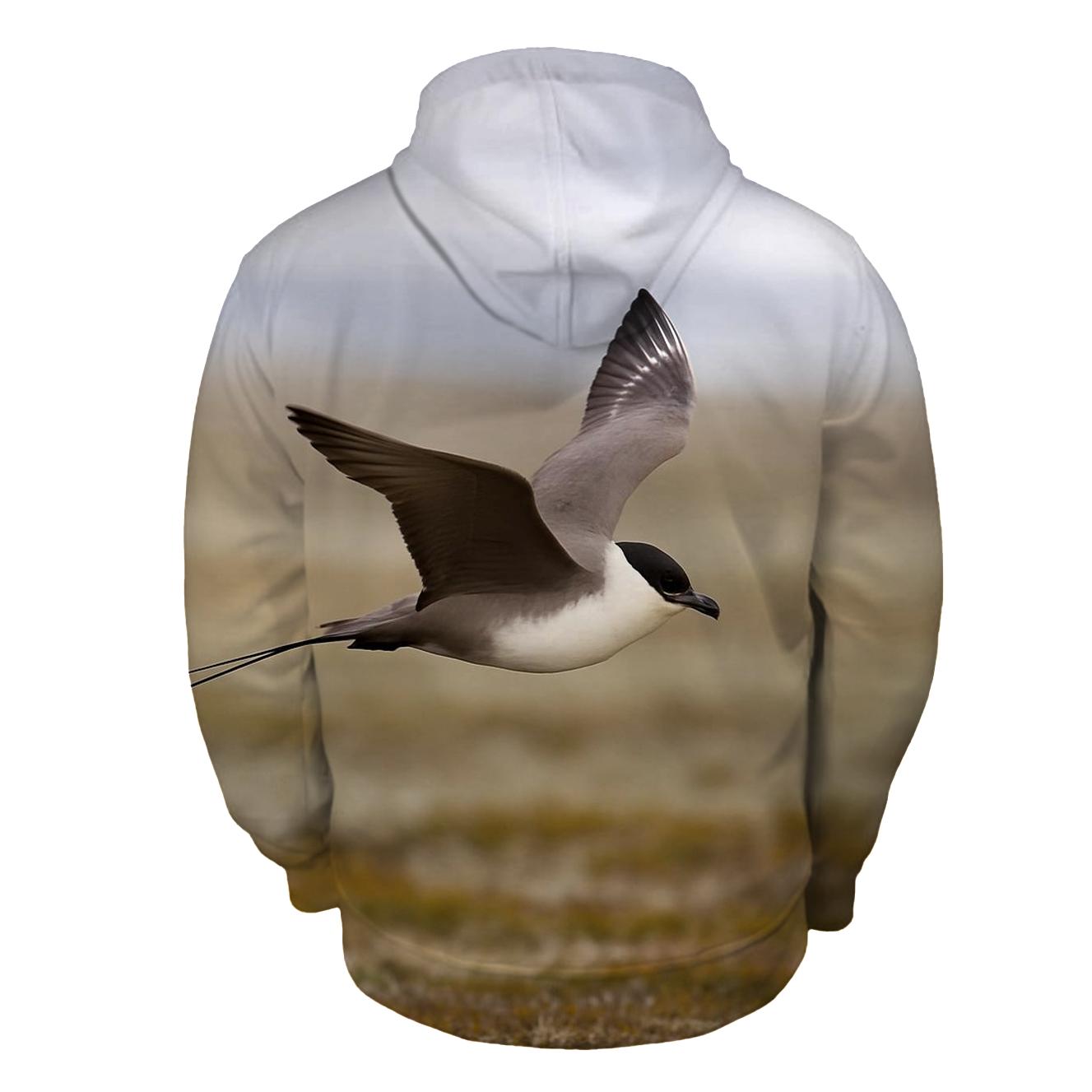 Tundra Flight Long Tailed Jaeger embroidered hoodies