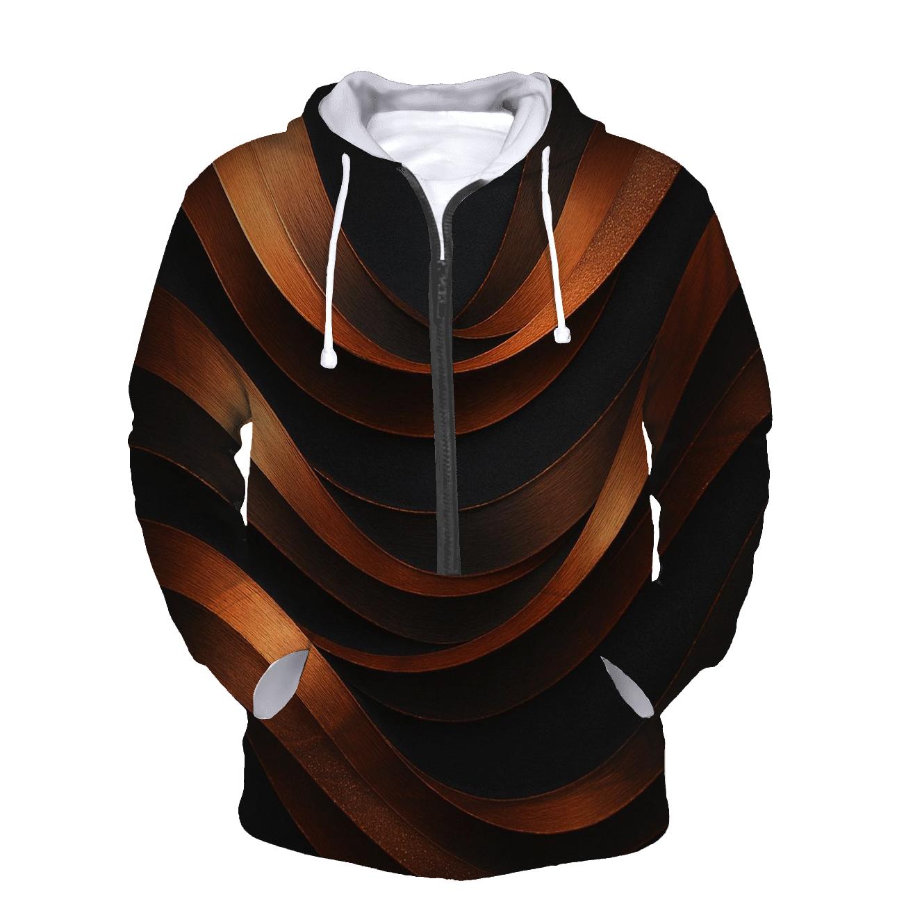 Bronze Aurora Veil zip-up hoodies