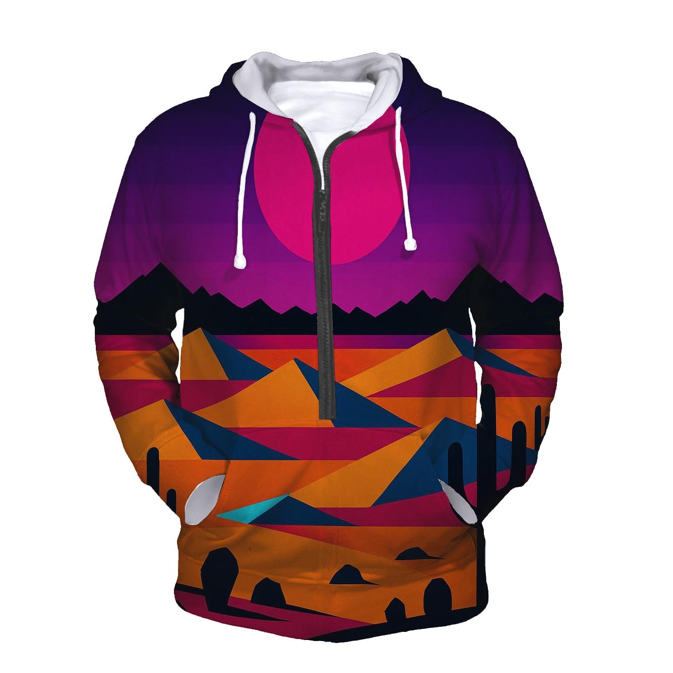 Synth Desert Mirage heavyweight hoodies