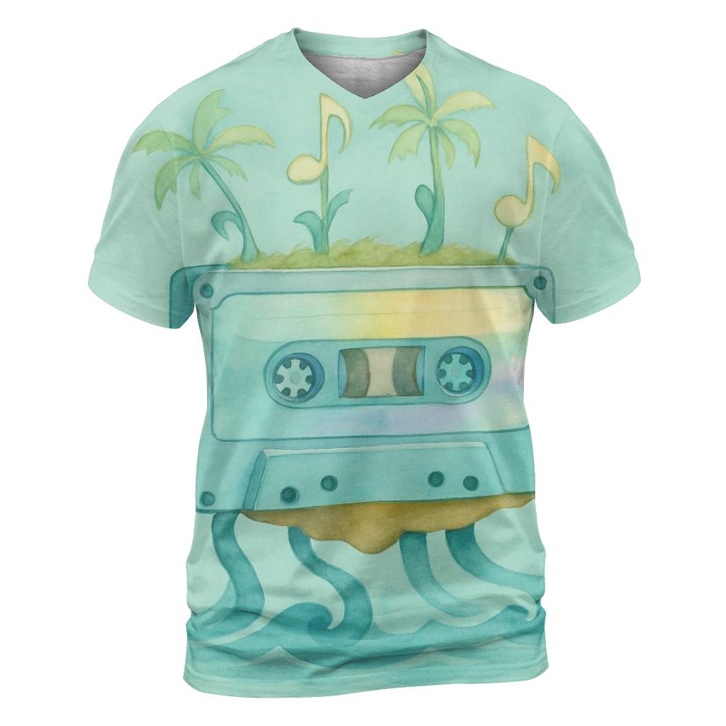 Floating Tape Island statement graphic shirts