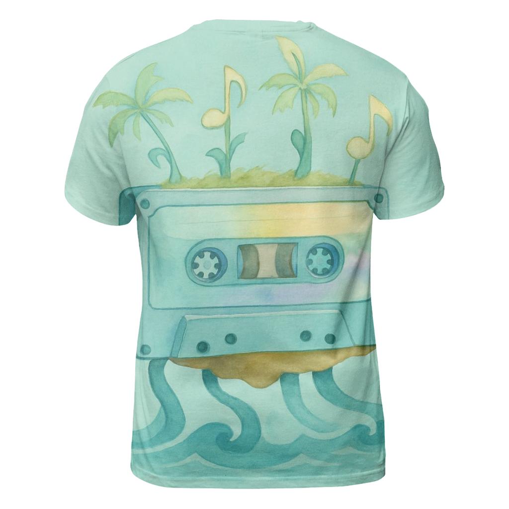 Floating Tape Island statement graphic shirts
