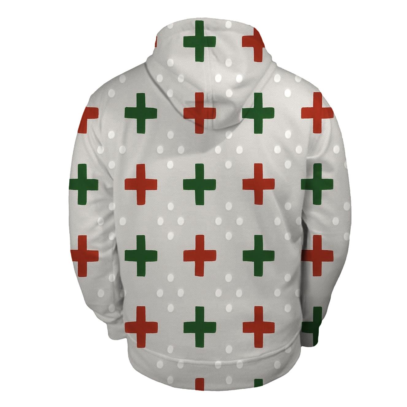 Nordic Snow Knit Grid designer hoodies