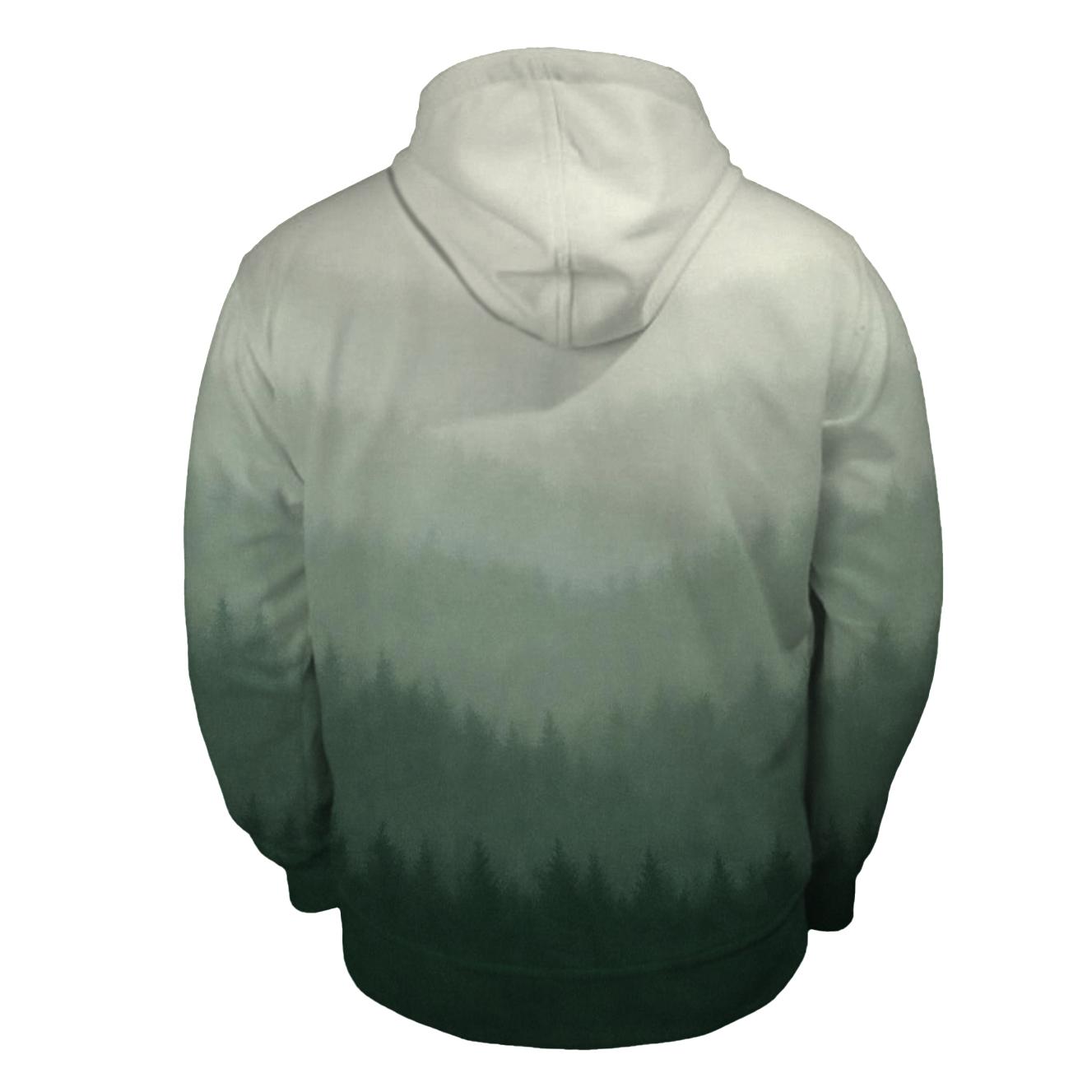 Fogbound Forest Gradient embroidered hoodies