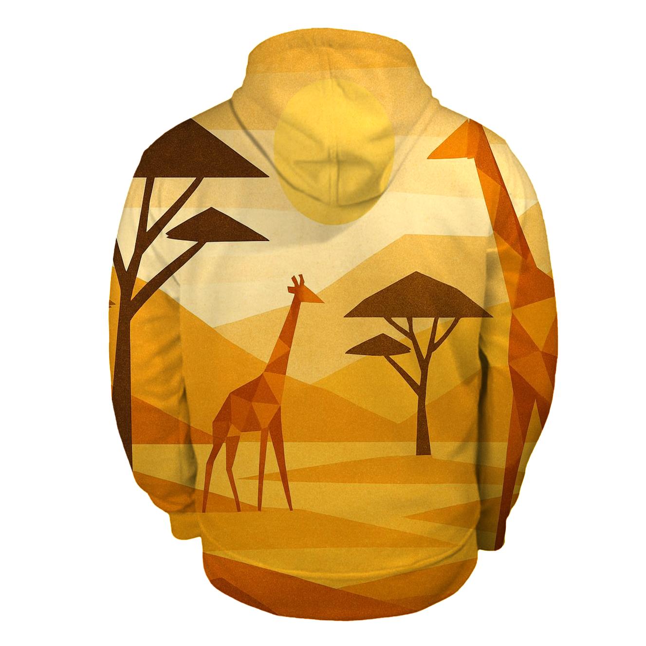 Geometric Safari Mirage embroidered hoodies