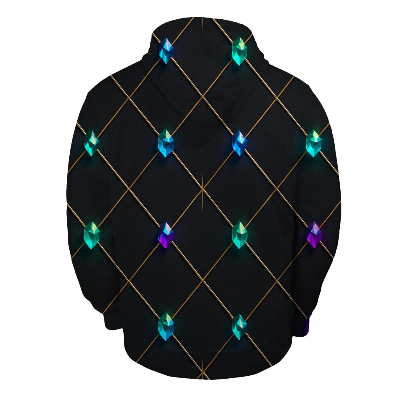 Charcoal Gem Lattice graphic hoodies