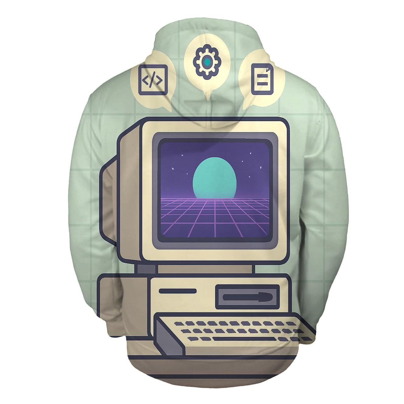 Retro Computer Dream Grid hoodie trends