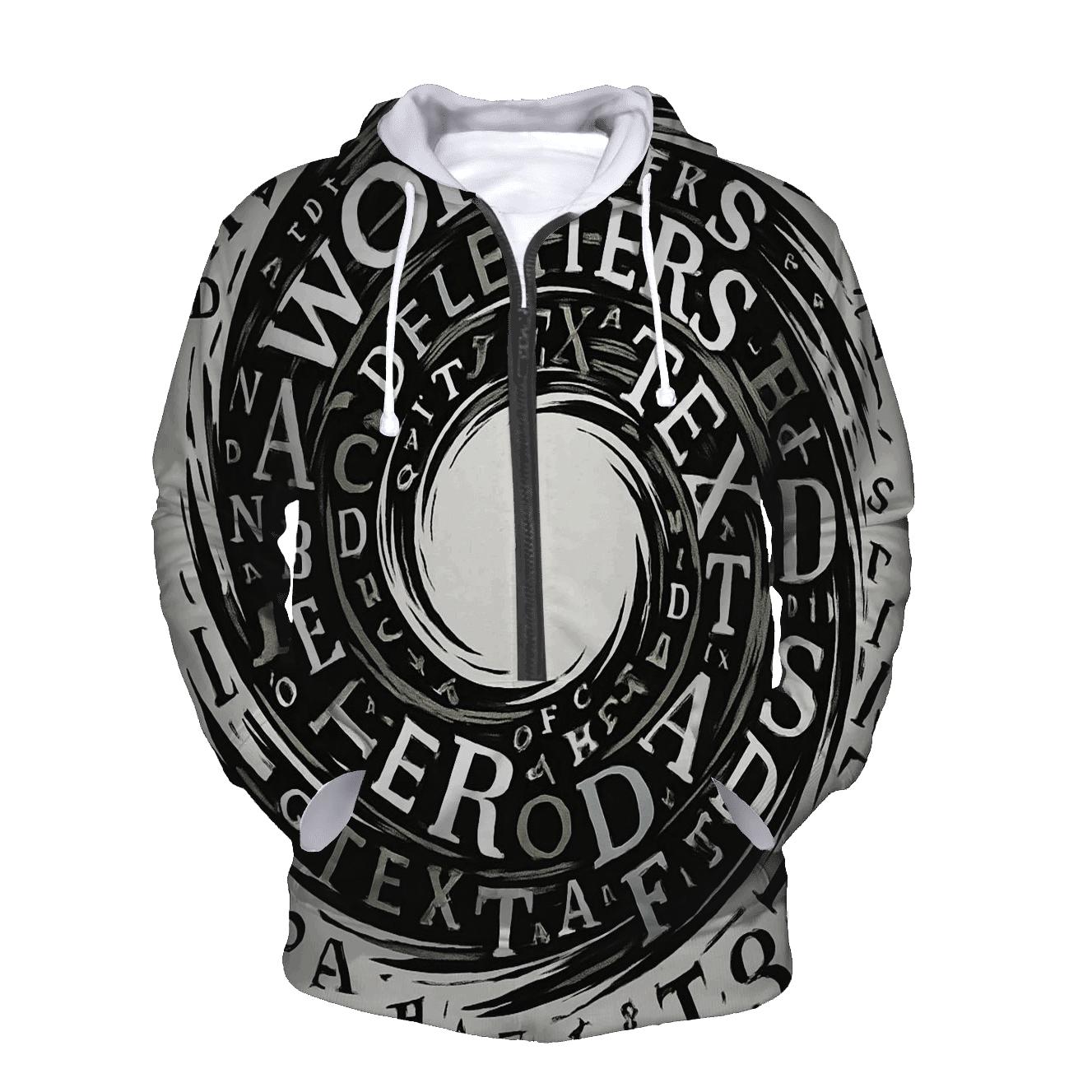 Monochrome Typographic Storm lightweight hoodies
