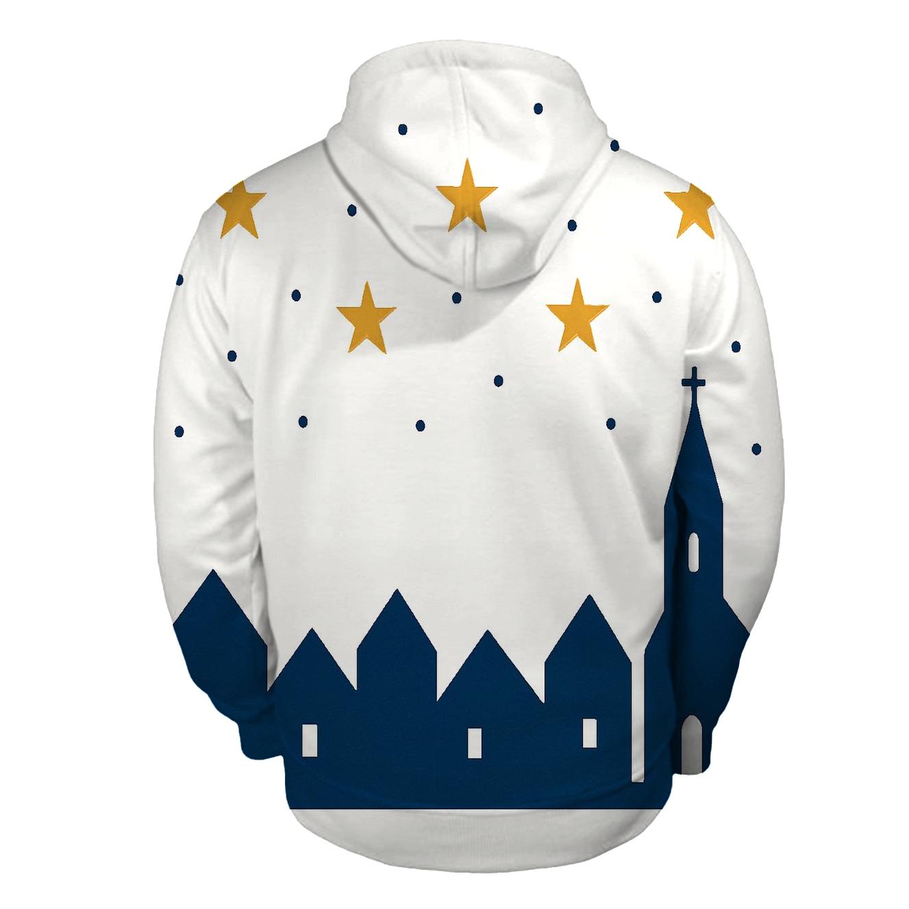 Silent Night Village Silhouette designer hoodies