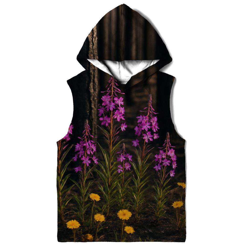 Wildflower Regrowth In Burnt Forest zip-up hoodies