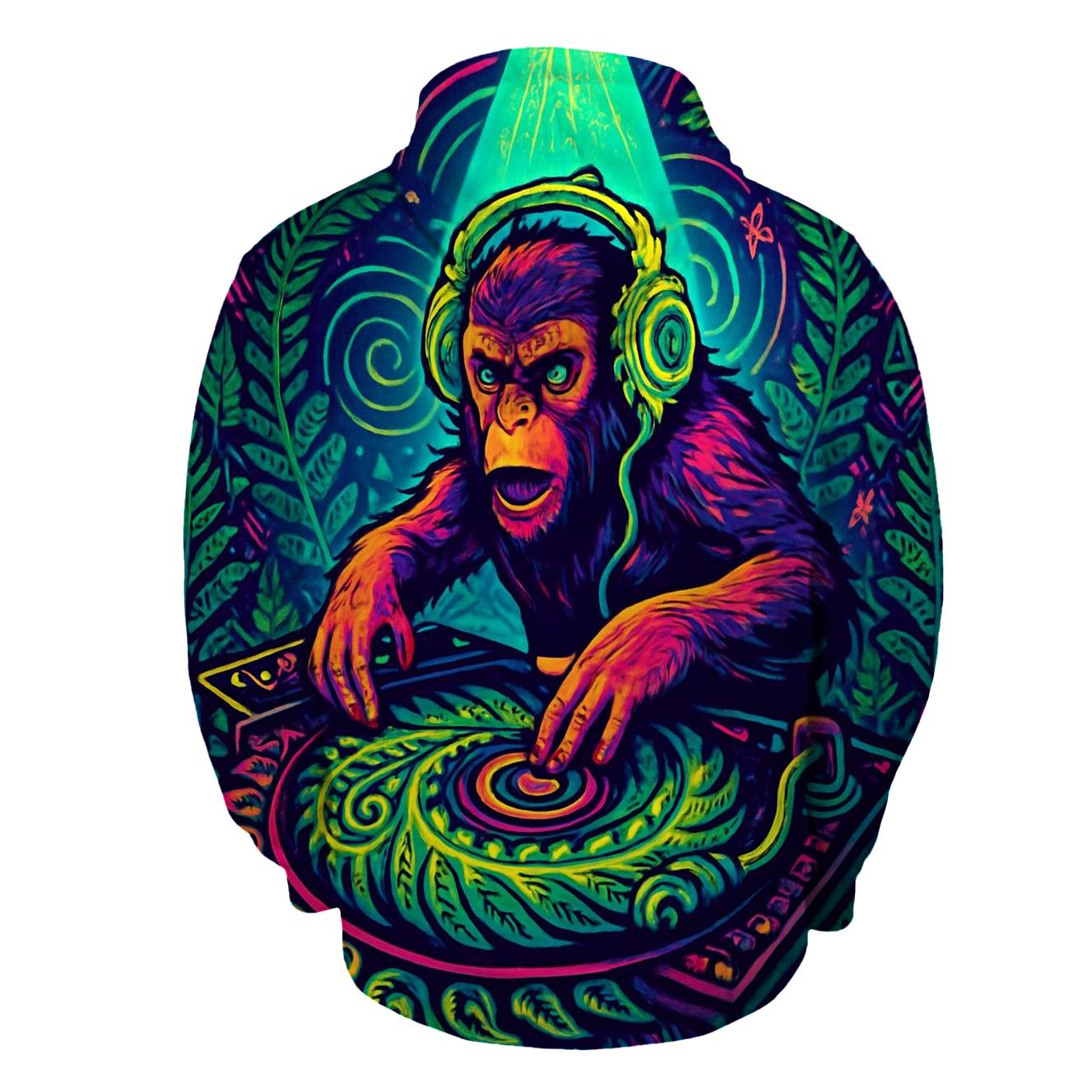 Fractal Jungle Beat premium hoodies