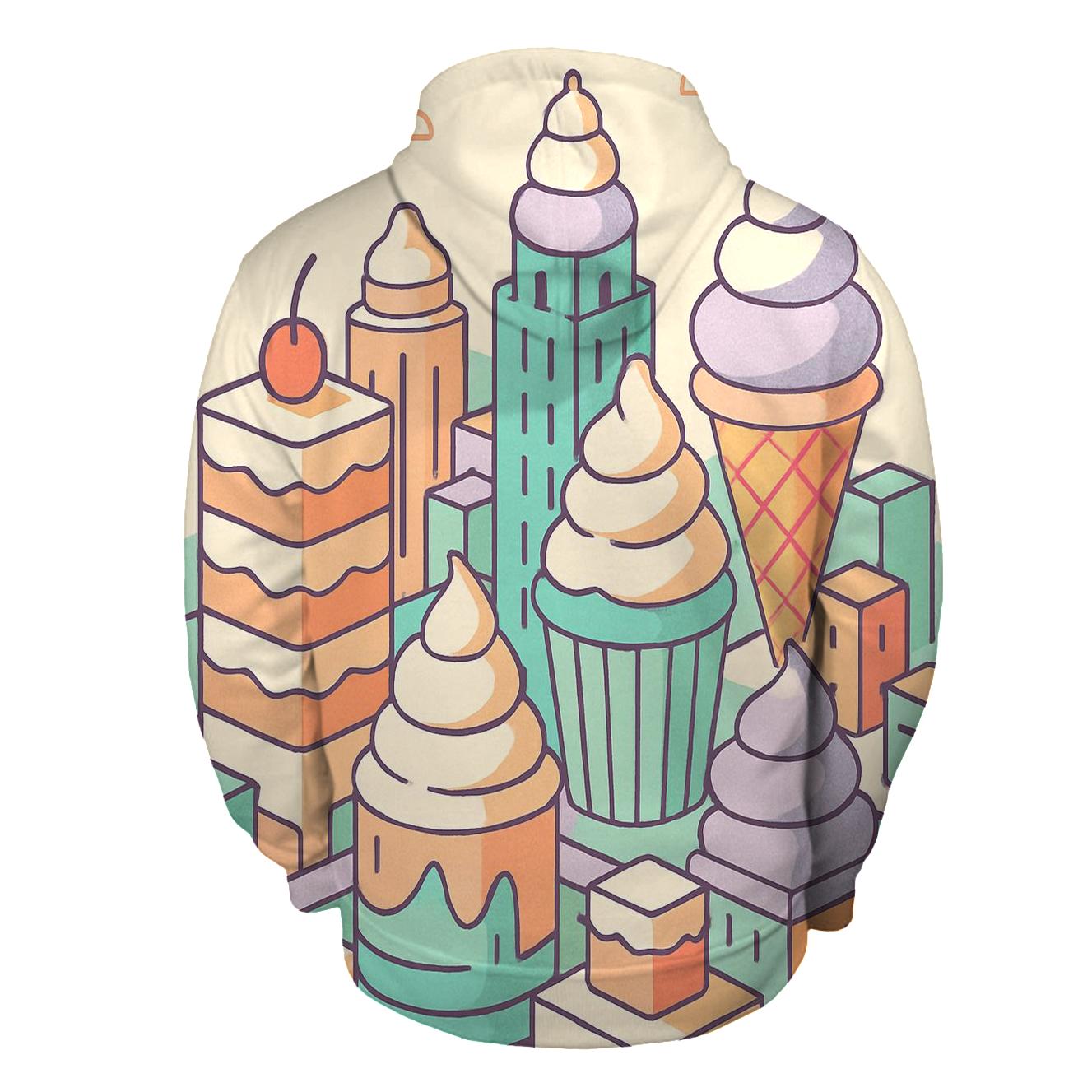 Retro Futurist Dessert City pullover hoodies