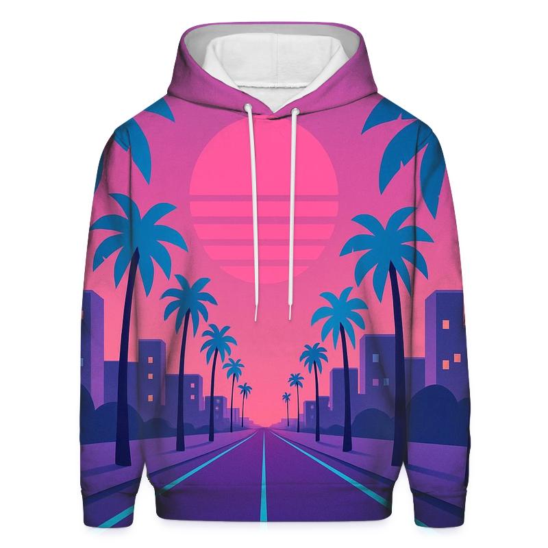 Laser Palm Boulevard embroidered hoodies
