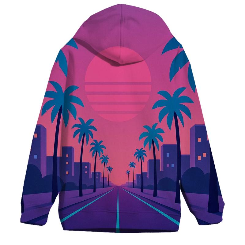 Laser Palm Boulevard embroidered hoodies