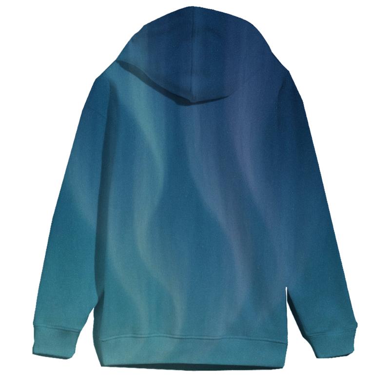 Glacial Aurora Veil pullover hoodies