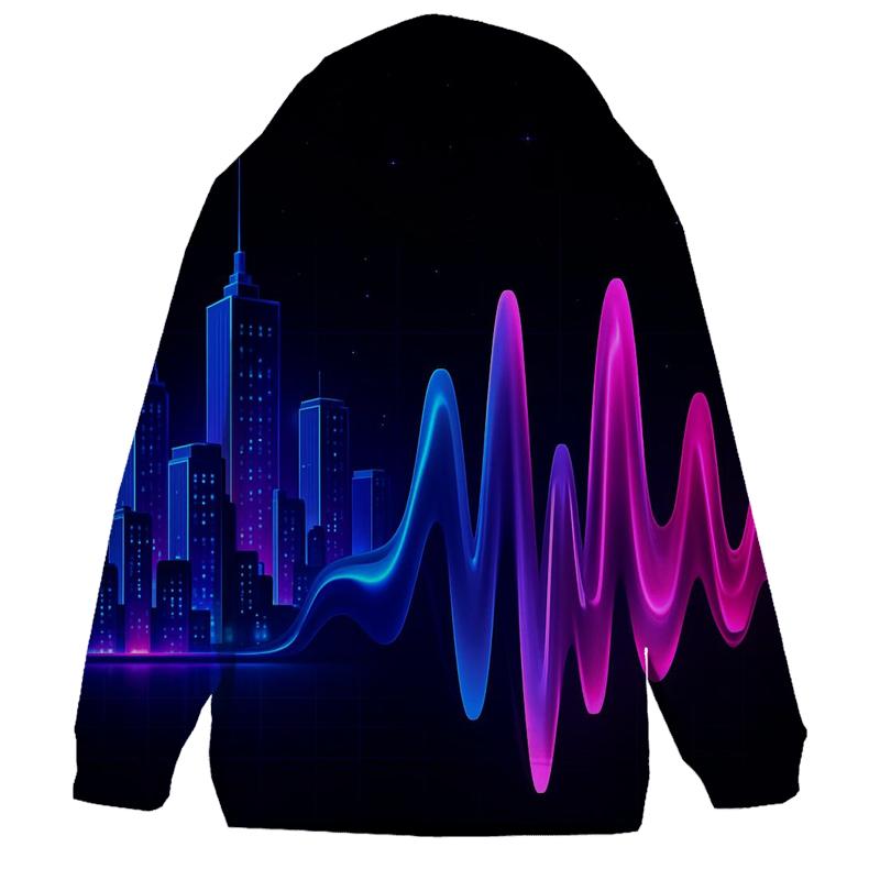 Chromatic Soundwave Skyline lightweight hoodies