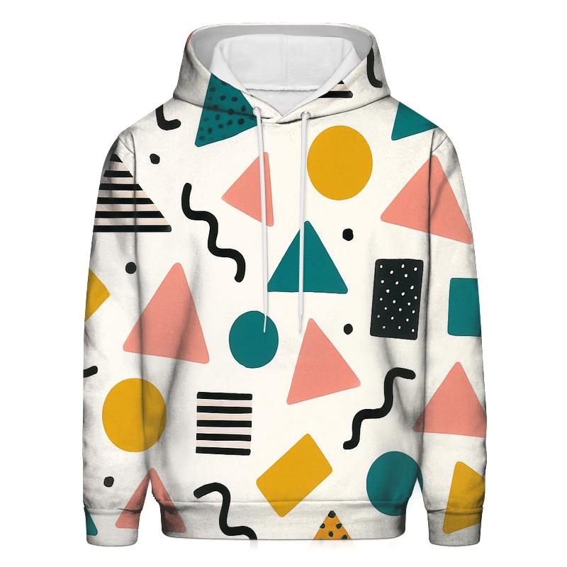 Memphis Pop Geometry heavyweight hoodies