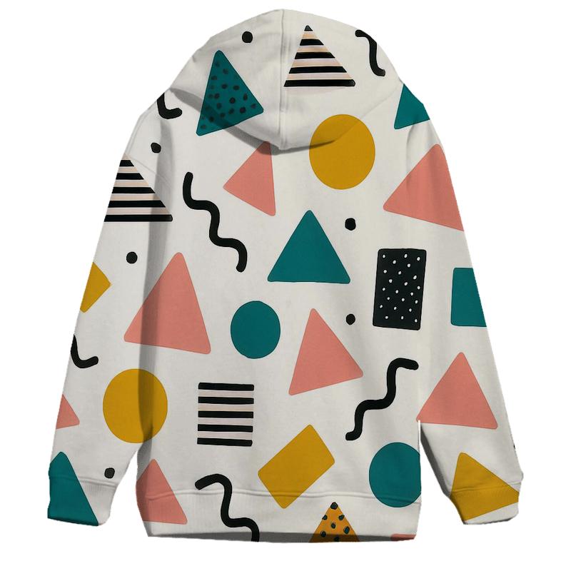 Memphis Pop Geometry heavyweight hoodies