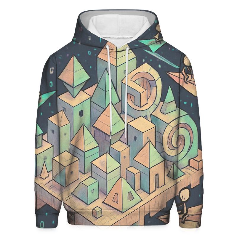 Quantum Cardboard City printed hoodies