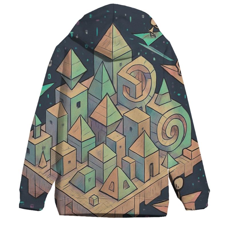 Quantum Cardboard City printed hoodies