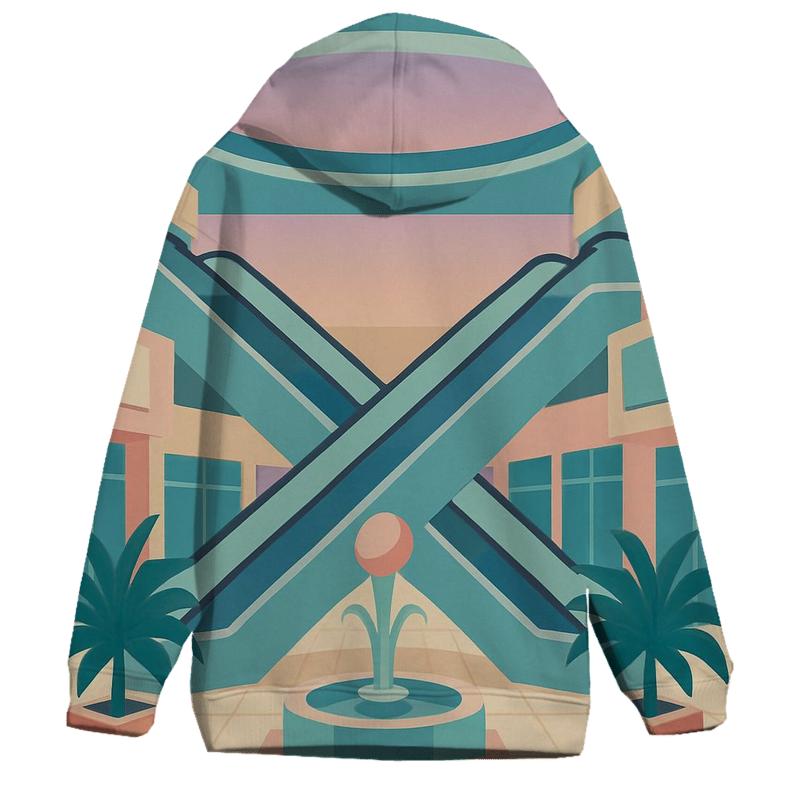 Vaporwave Mall Atrium pullover hoodies