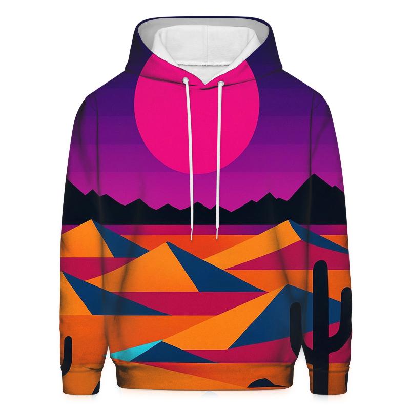 Synth Desert Mirage custom hoodies