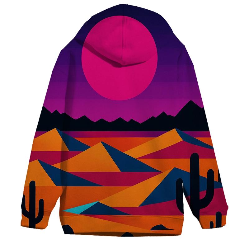 Synth Desert Mirage custom hoodies