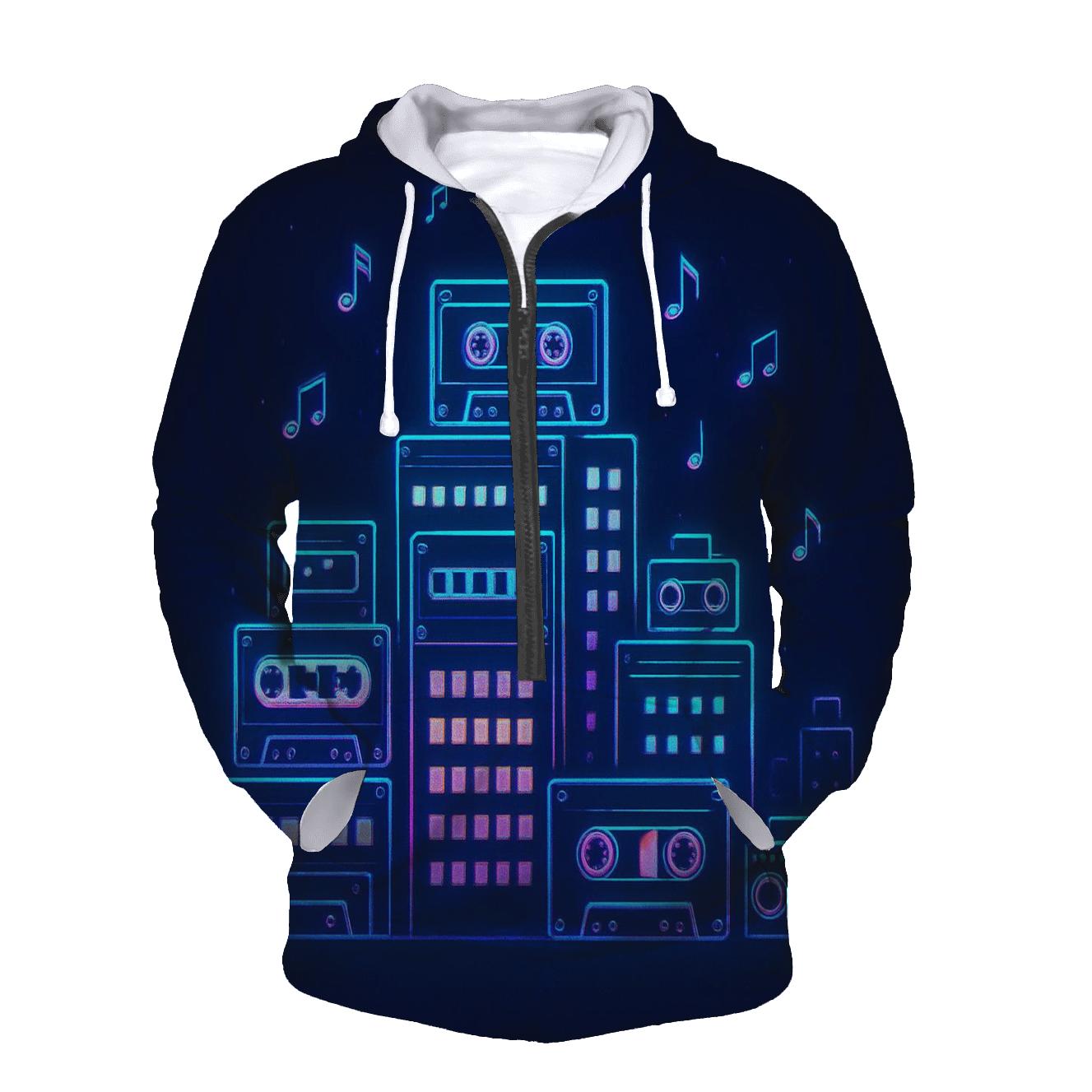 Neon Mixtape Skyline designer hoodies