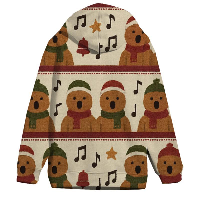 Gingerbread Caroler Band Rows Design hoodie designs