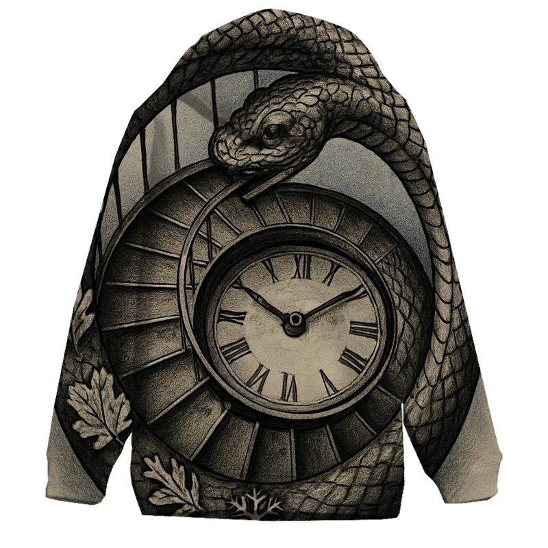 Time Spiral Ouroboros Staircase lightweight hoodies