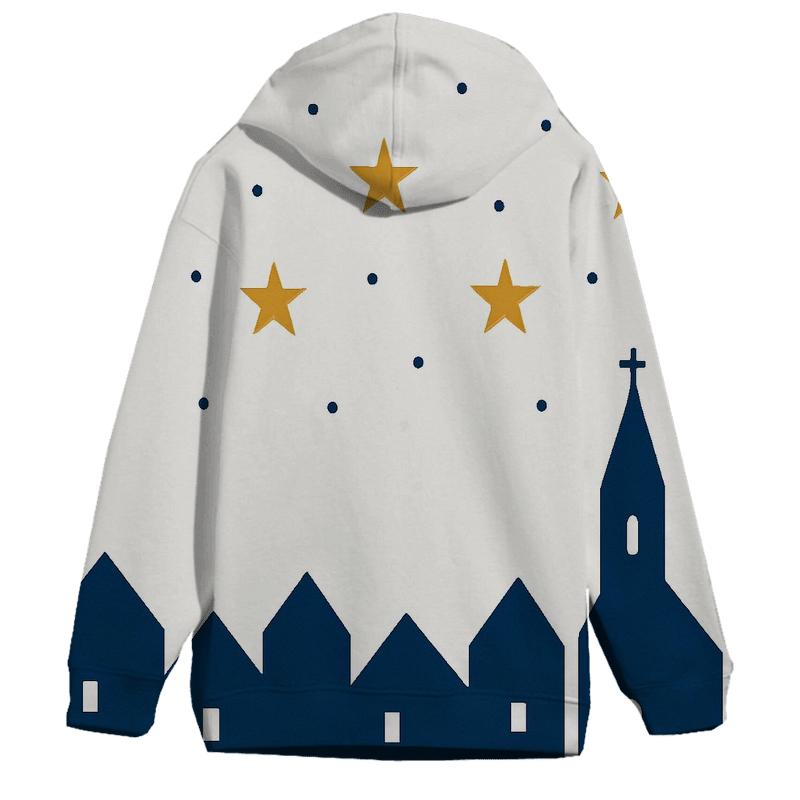 Silent Night Village Silhouette embroidered hoodies