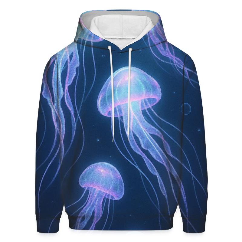 Holographic Jellyfish Parade heavyweight hoodies