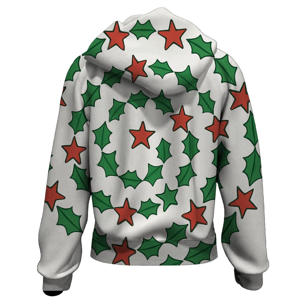 Starlit Holly Spiral printed hoodies