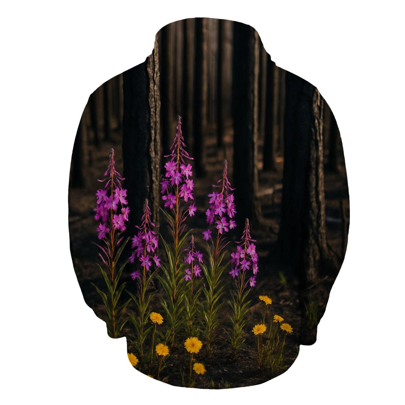 Wildflower Regrowth In Burnt Forest hoodie styles