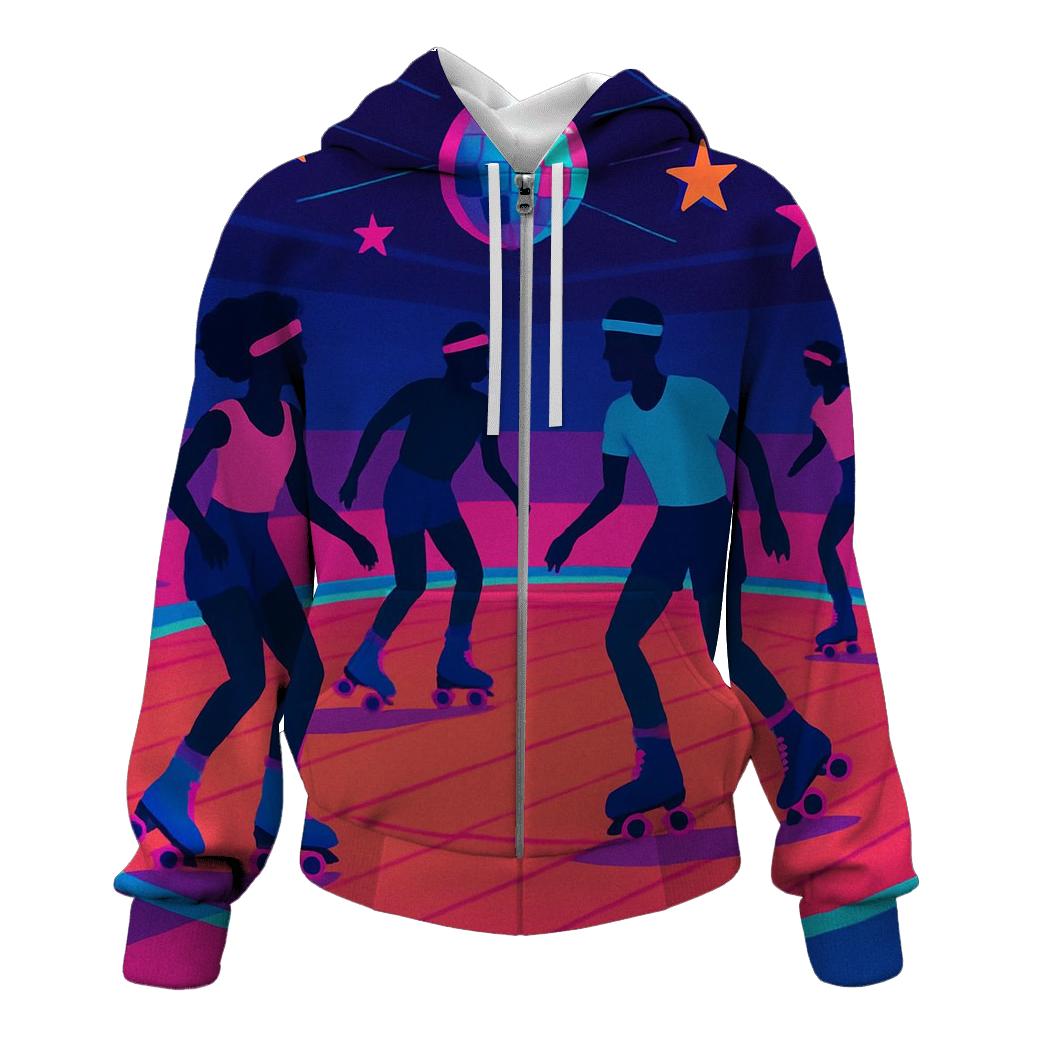 Neon Roller Rink Nights premium hoodies