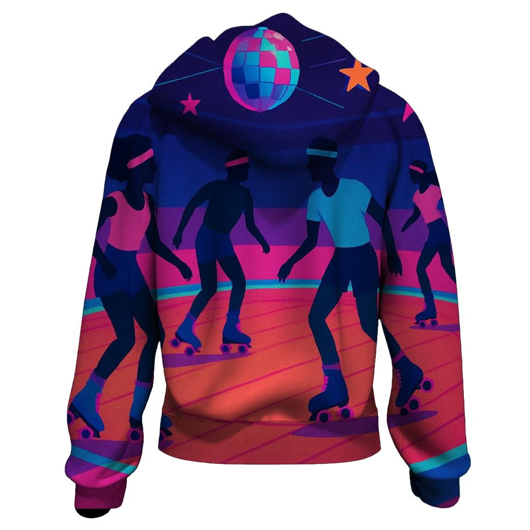 Neon Roller Rink Nights premium hoodies