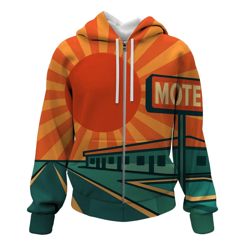Sunburst Motel Highway pullover hoodies
