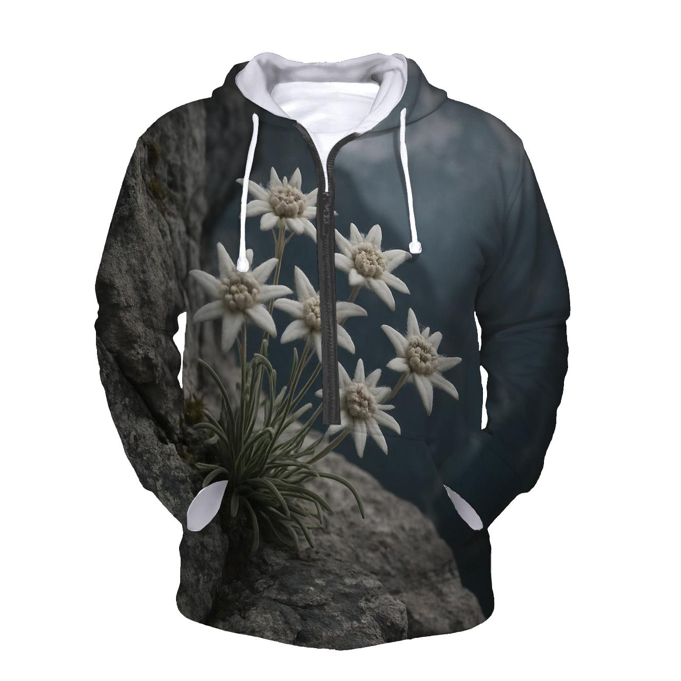 Alpine Edelweiss On Wind Carved Ridge designer hoodies