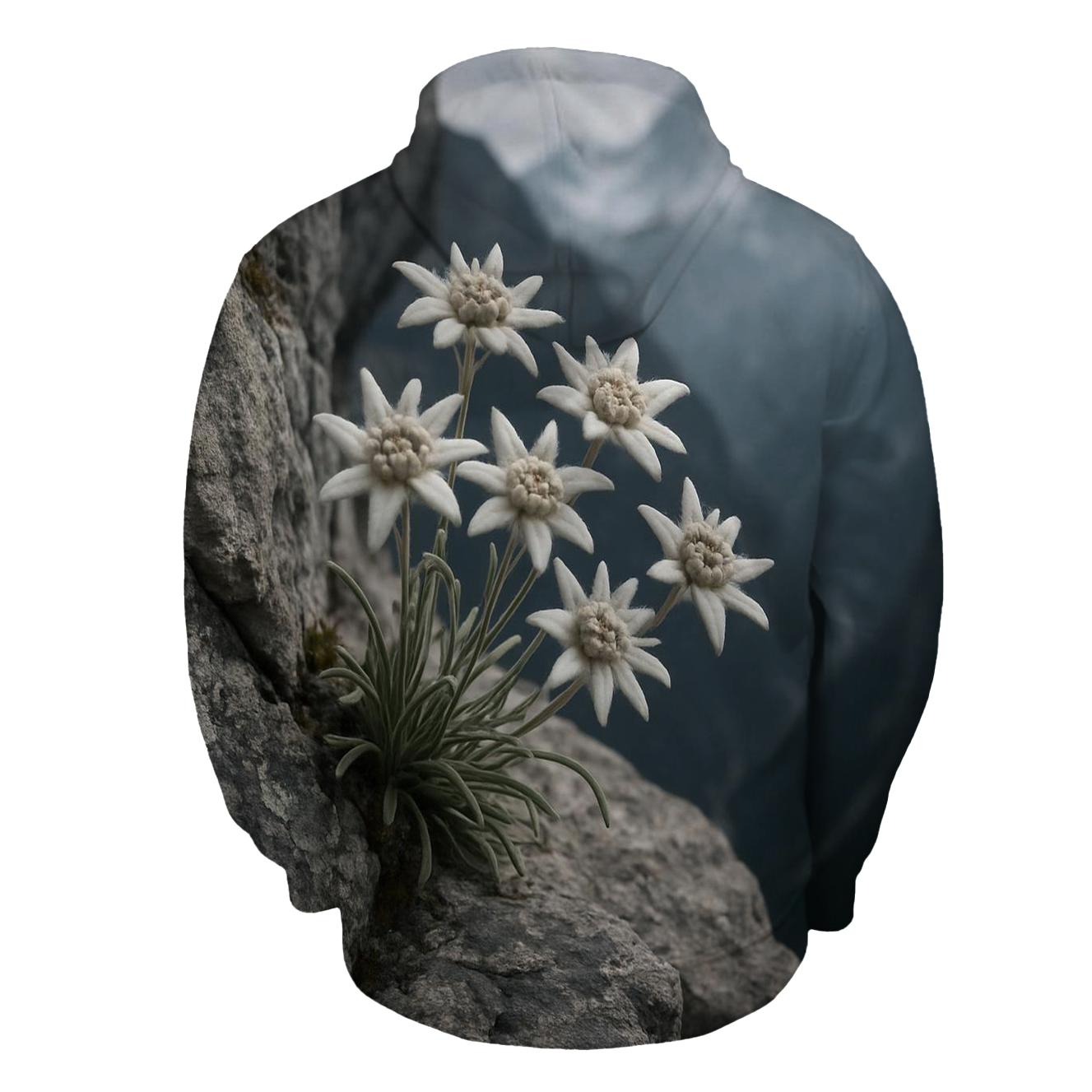 Alpine Edelweiss On Wind Carved Ridge designer hoodies