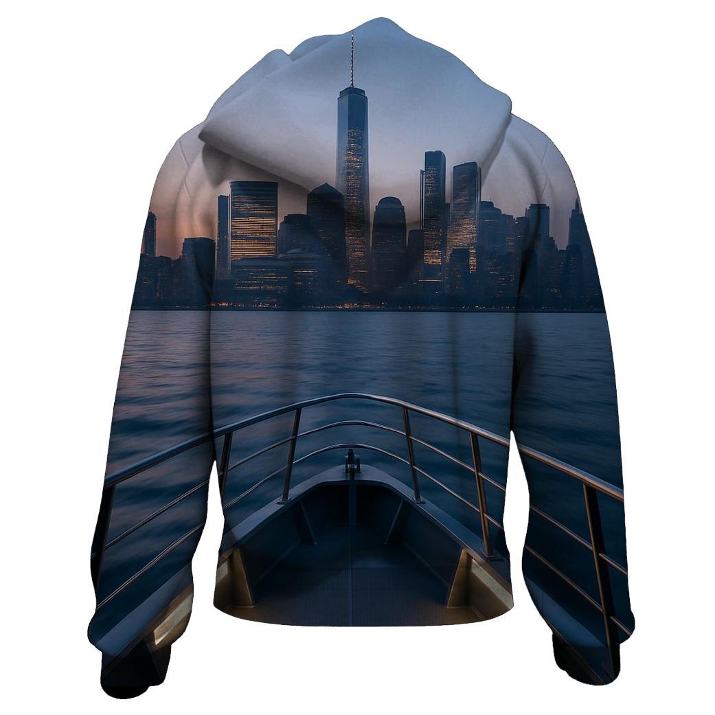 Hudson River Ferry Dawn Approach lightweight hoodies