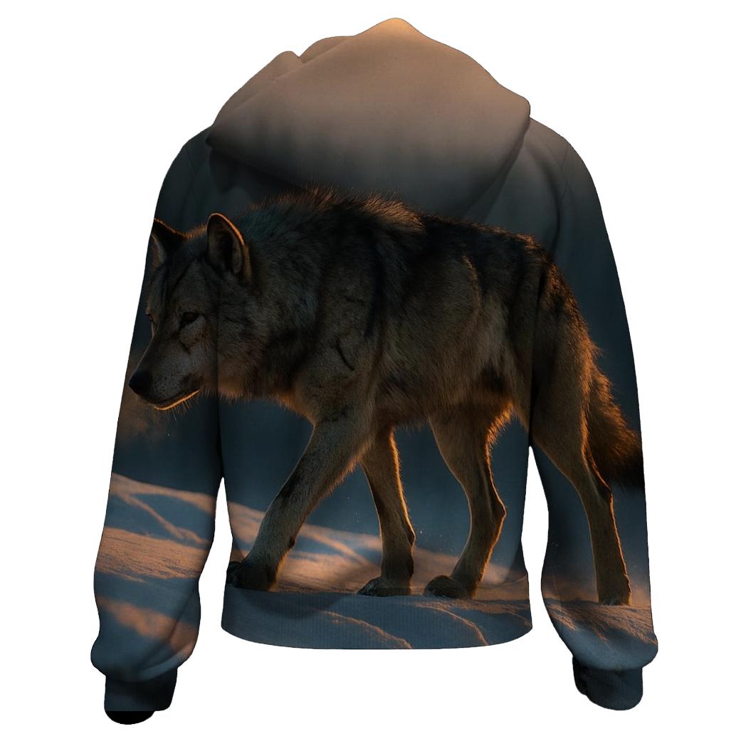 Alpha Wolf On Winter Ridge Patrol custom hoodies