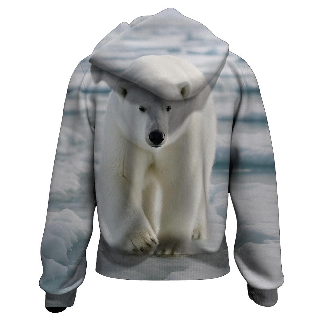 Ice Floe Polar Bear Patrol embroidered hoodies