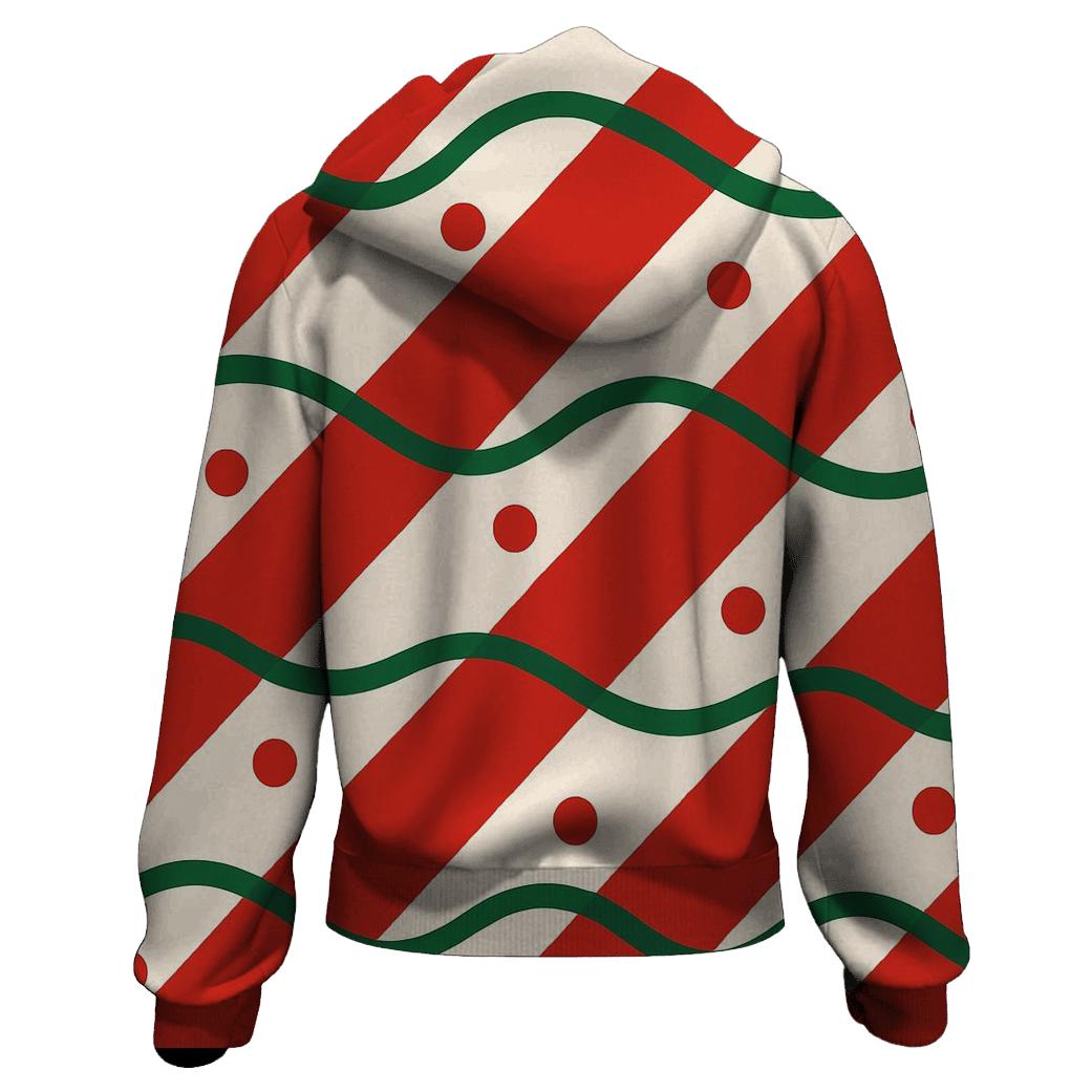 Candy Cane Wave Rhythm lightweight hoodies