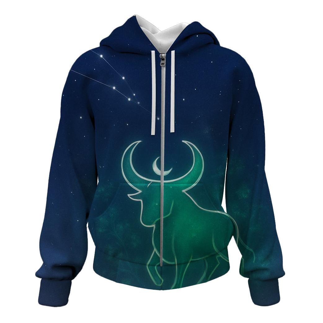 Serene Taurus Star Garden pullover hoodies