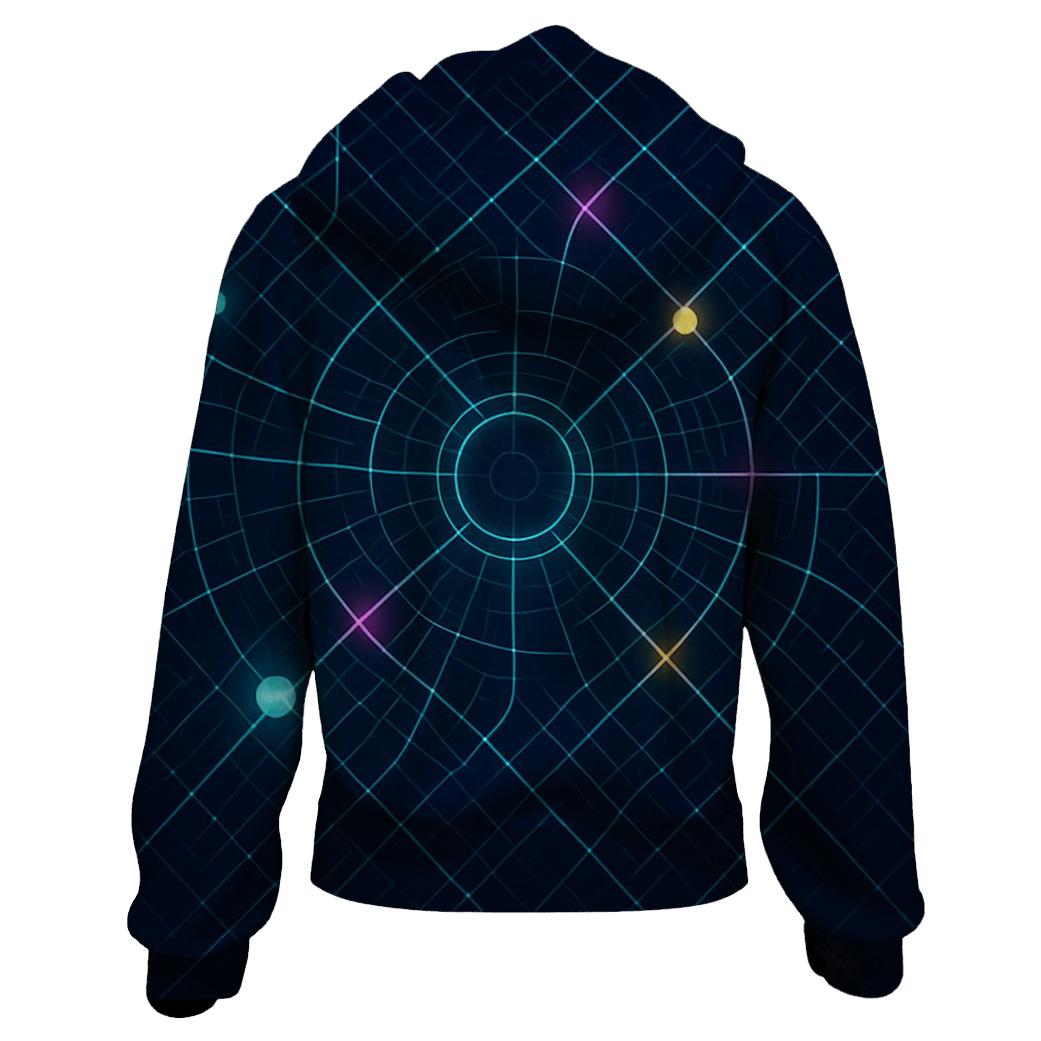 Neon Cartography City Grid heavyweight hoodies