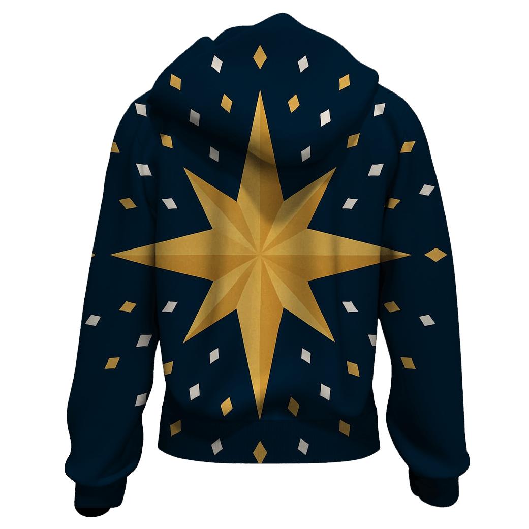 Geometric Nativity Starburst pullover hoodies