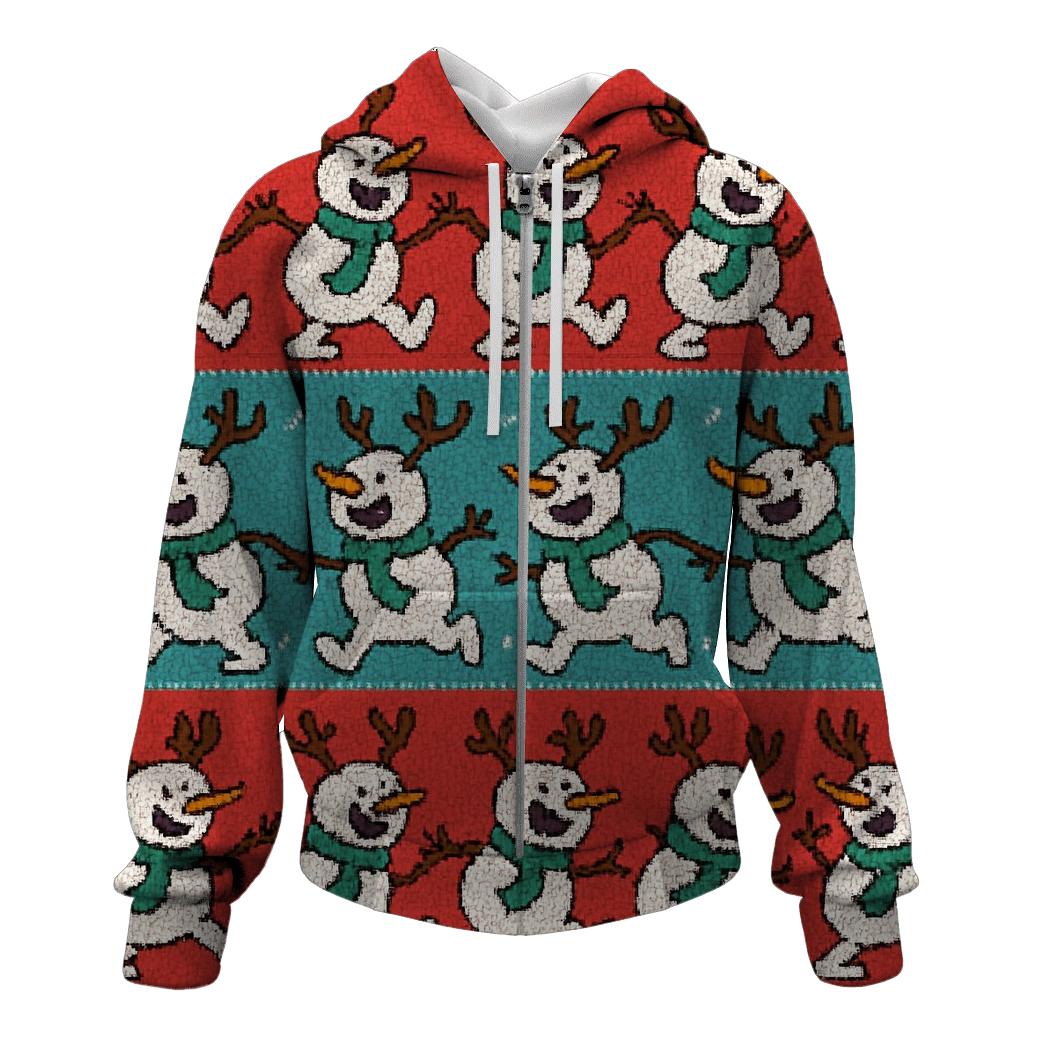 Snowman Antler Conga Line Design hoodie designs