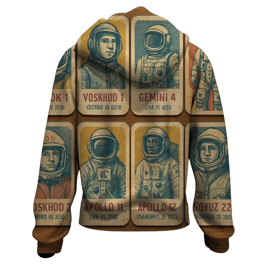 Faded Cosmonaut Trading Card Set designer hoodies